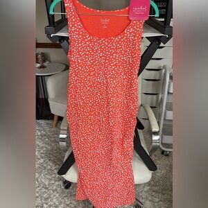 NEW Ingrid & Isabel Orange pattern maternity dress